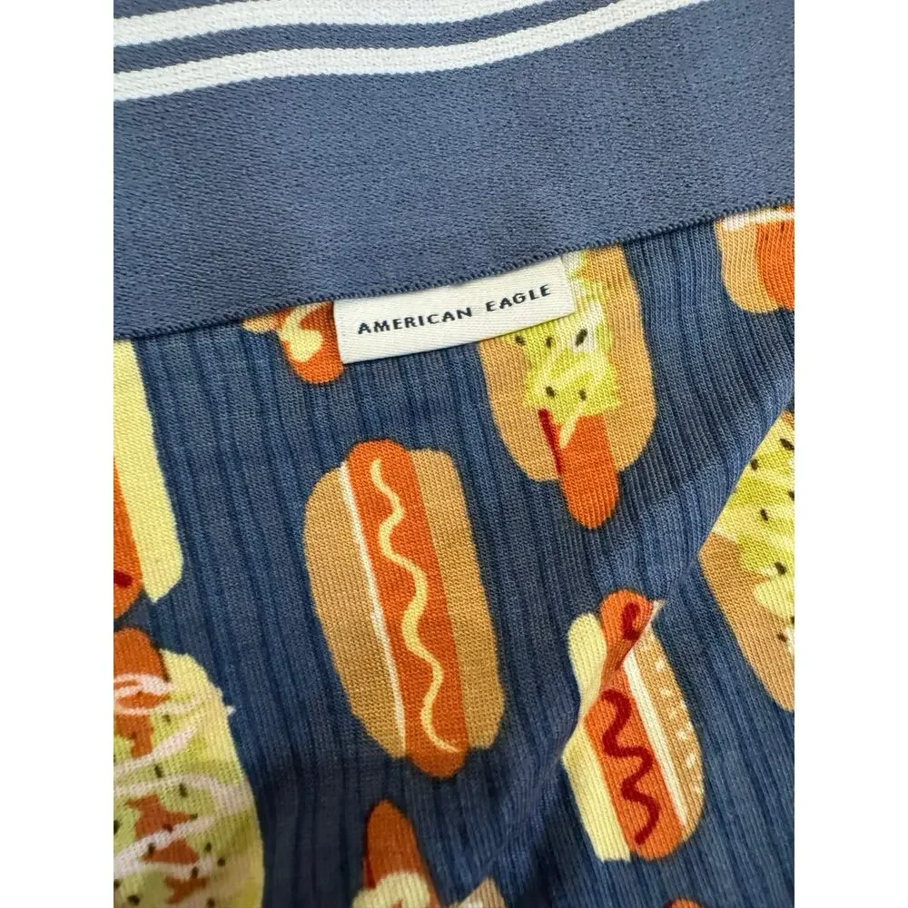 American Eaglehot dog short boxer with repeating hot dog graphic size small